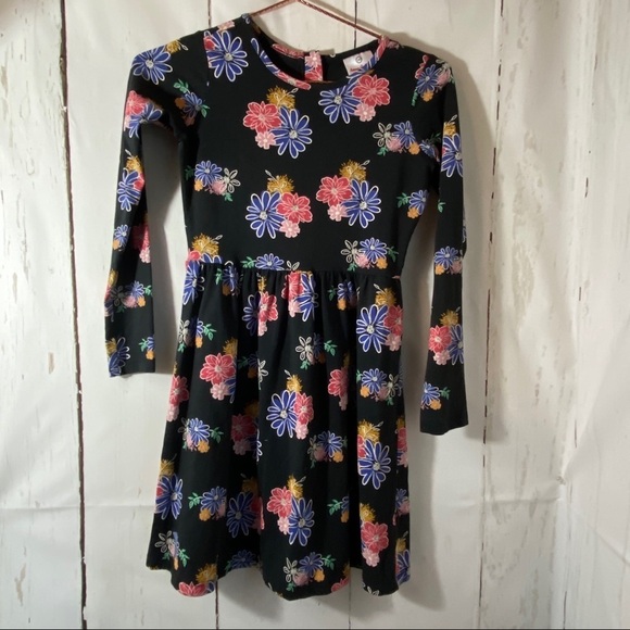 hanna anderson Other - Hannah Anderson Sz 140 (US 10) Floral Black Dress